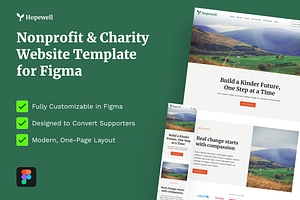 Hopewell – Charity Website Template, a Landing Page Template by Sasha Lantukh