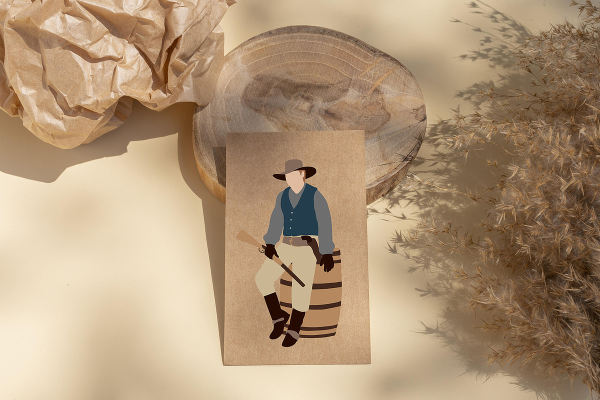 Abstract cowboy clipart, a Person Illustration by ApetekMarket (Photo 6 of 8)