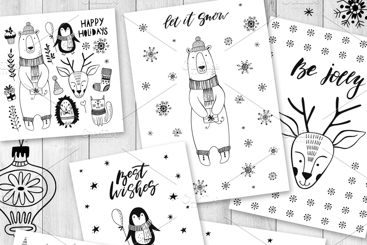 Christmas vector set, an Illustration by piyacler (Photo 2 of 5)