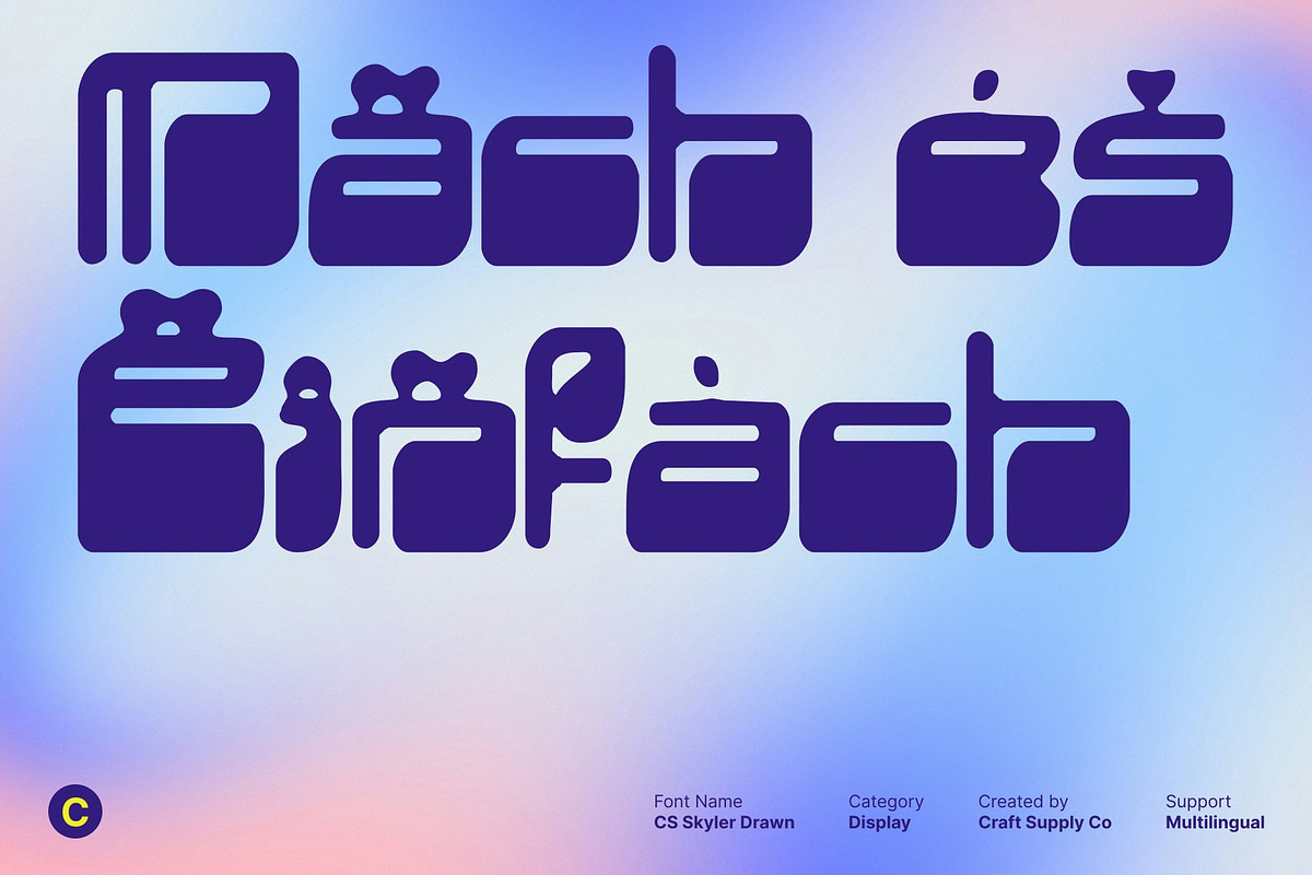 CS Skyler Drawn, a Sans Serif Font by Craft Supply Co. (Photo 6 of 8)