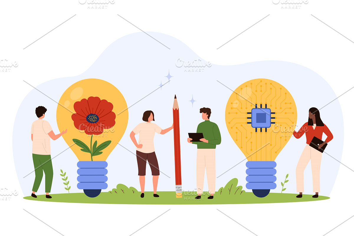 Creative Nature & Tech Ideas, a Technology Illustration by Flashvector
