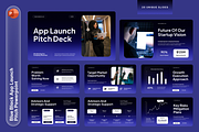 Blue Black App Launch Pitch, a Presentation Template by Sixtemp (Thumbnail 1 of 3)