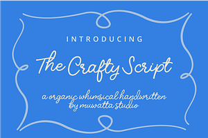 The Crafty Script, a Script Font by Muwatta Studio