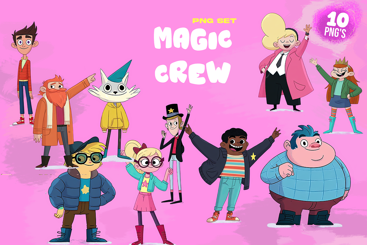 MAGIC CREW PNG SET, a Person Illustration by XiXong STUDIO (Photo 1 of 6)