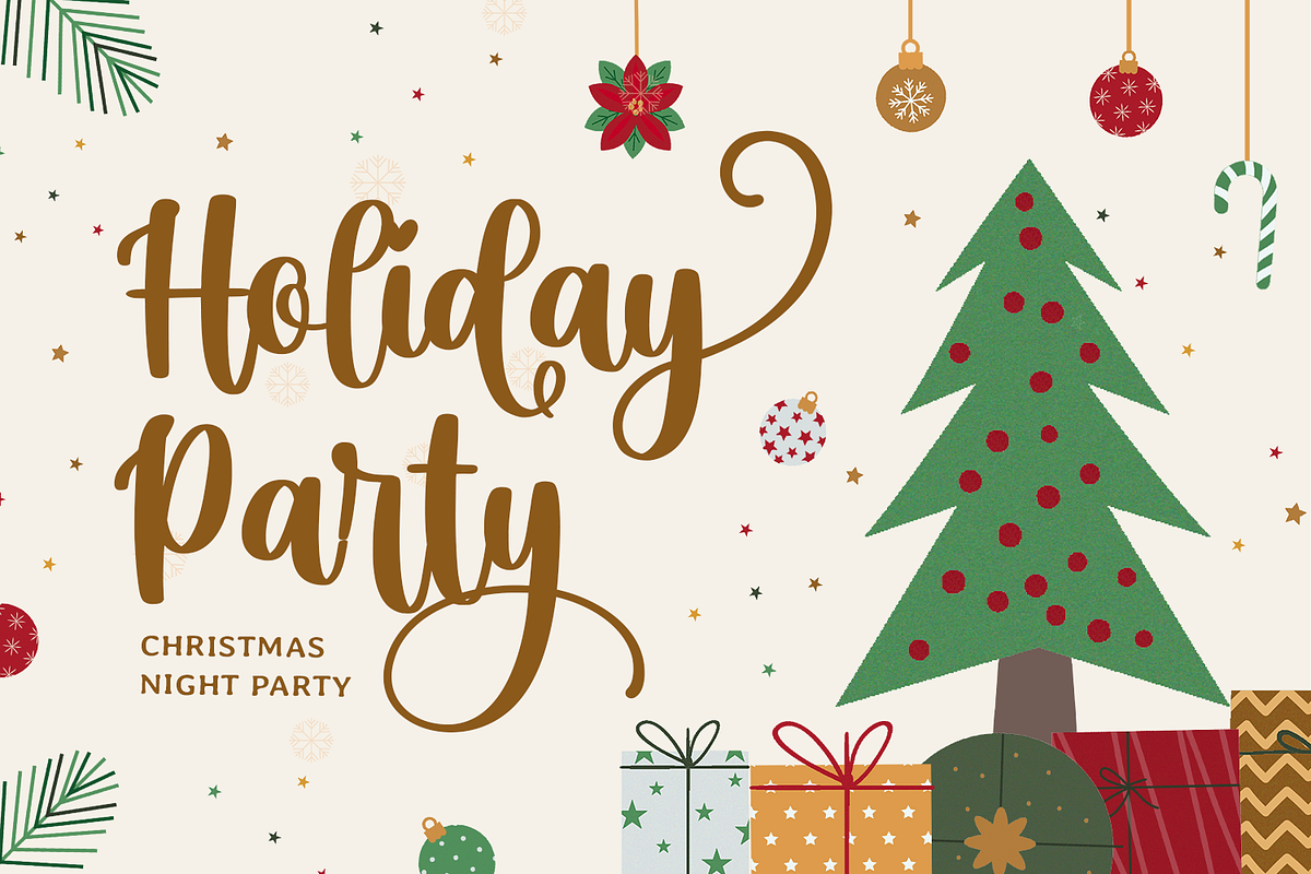 Christmas Ambience, a Script Font by Mozatype (Photo 2 of 10)