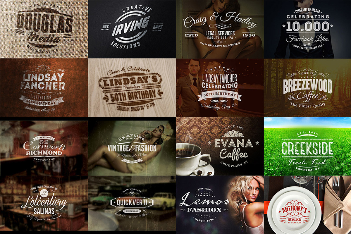 70 Logo / Badge / Insignia Templates, a Branding & Logo Template by Cruzine (Photo 5 of 5)