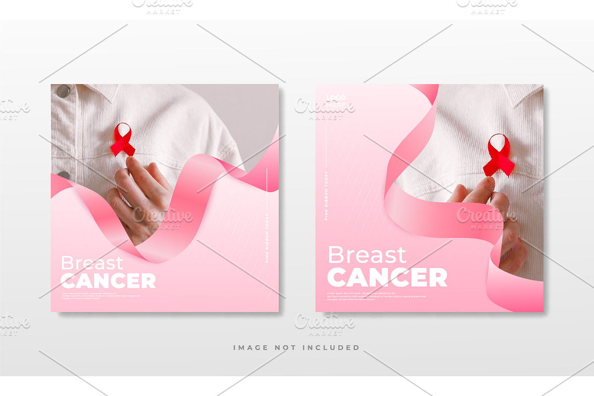 Breast Cancer awareness month, a Social Media Template by Vervenaaa3