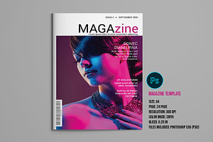 Fashion Magazine Template, a Magazine Template by retrographix