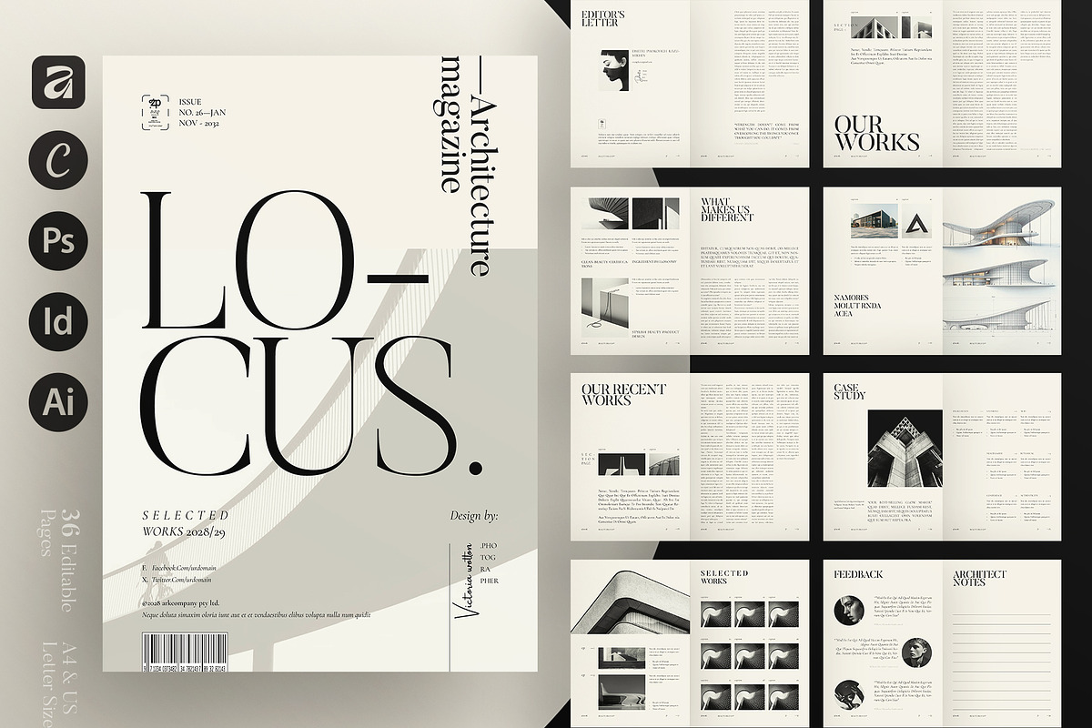 Architecture Magazine Template, a Magazine Template by ArtisanaAura (Photo 1 of 15)