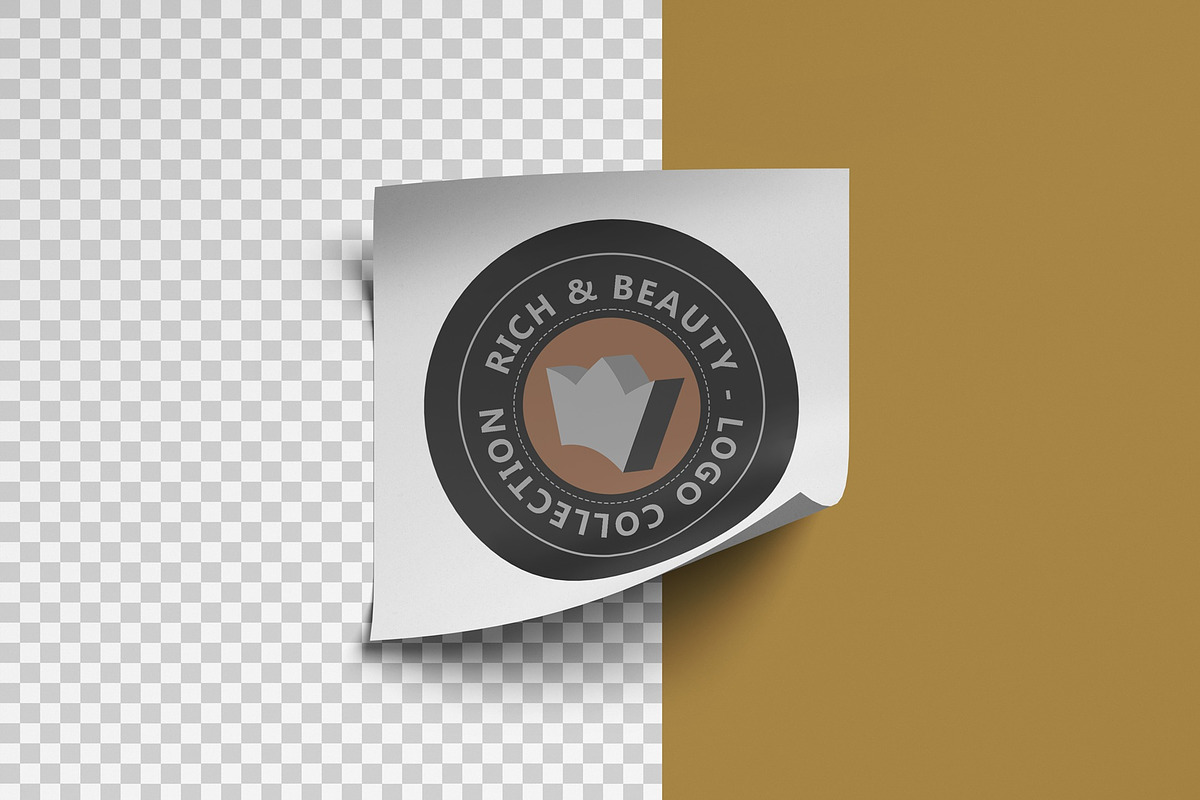 Rounded Sticker Mockup, a Packaging Mockup by Tahtagraphic (Photo 4 of 6)