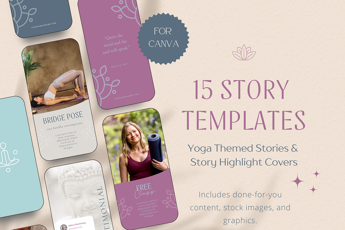 Bloom Yoga Air Canva Template, a Social Media Template by The Inspired Brand (Photo 4 of 6)