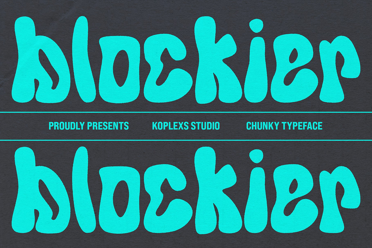Blockier: Retro Groovy Font, a Handwritten Font by Koplexs Studio (Photo 1 of 10)