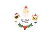 Christmas woof. Cute dogs collection, an Animal Illustration by cutelevindesign (Thumbnail 16 of 16)