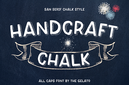 Handcraft Chalk: Chalk Display Font, a Handwritten Font by The Gelato Type