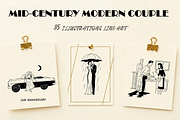 Mid-Century Modern Couple line Art, a Person Illustration by 3d_model_tifotizi (Thumbnail 6 of 7)