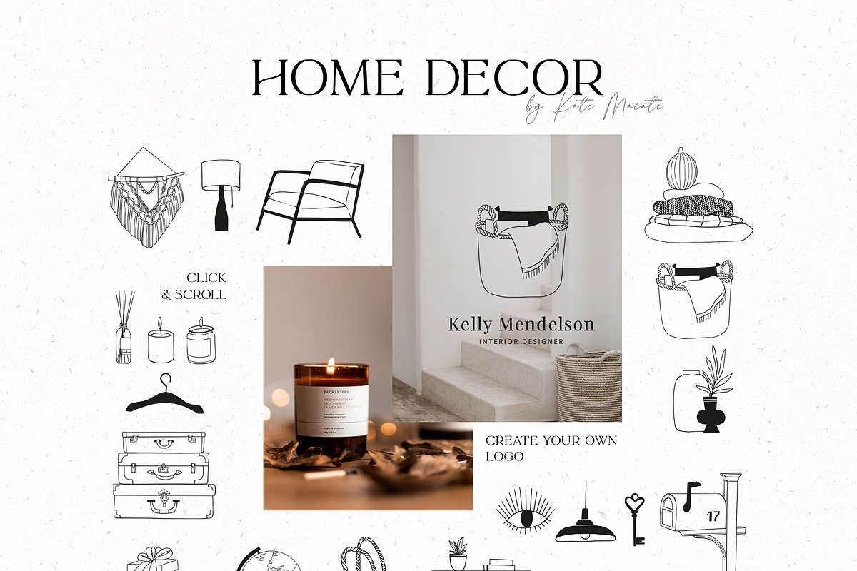 Home & Hobby | Line Logo kit, a Branding & Logo Template by Kate Macate (Photo 6 of 16)