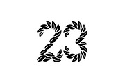 Number 23 Leaf Logo, a Branding & Logo Template by ganuDESIGN (Thumbnail 2 of 3)