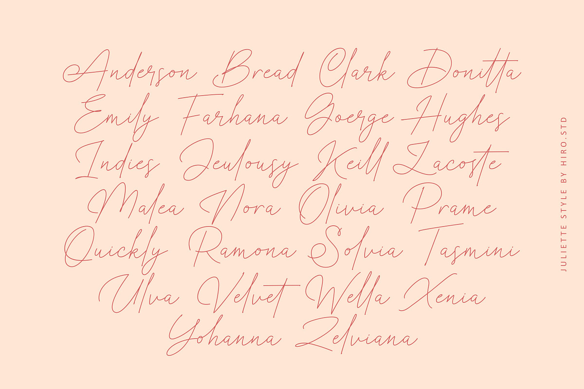 Juliette Style - Monoline Font, a Sans Serif Font by HIRO.std (Photo 9 of 11)