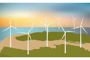 Wind turbines, ecological power