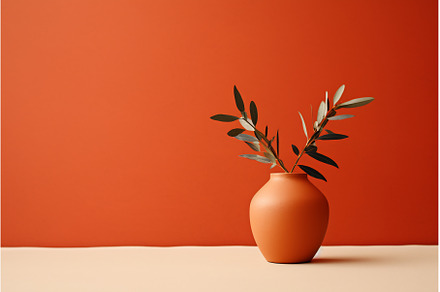Earthenware Vase with Olive Branch, an Arts & Entertainment Photo by Beautiful things