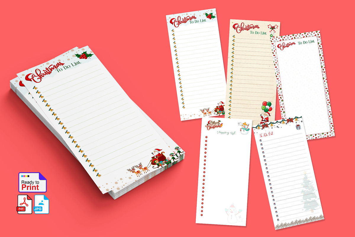 Christmas To Do List Bundle, a Stationery Template by Graphic Template (Photo 2 of 2)