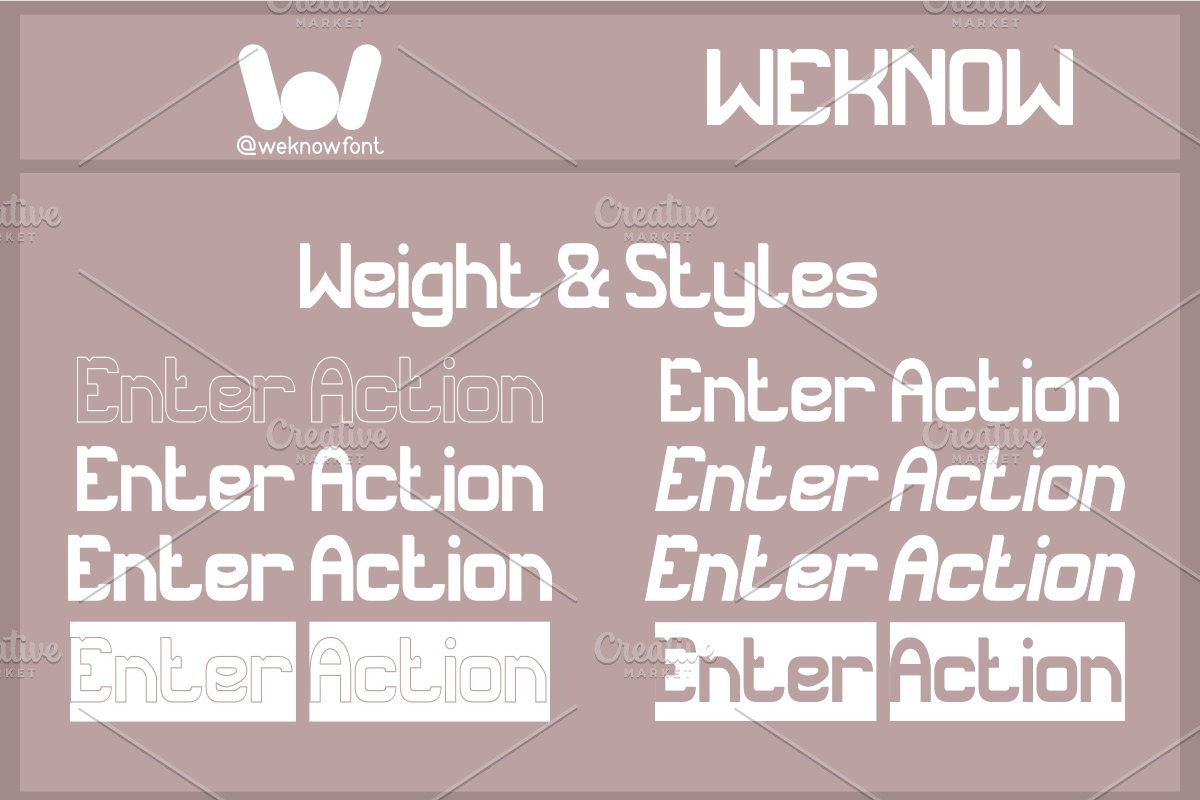 Enter Action font, a Font by weknow (Photo 7 of 8)