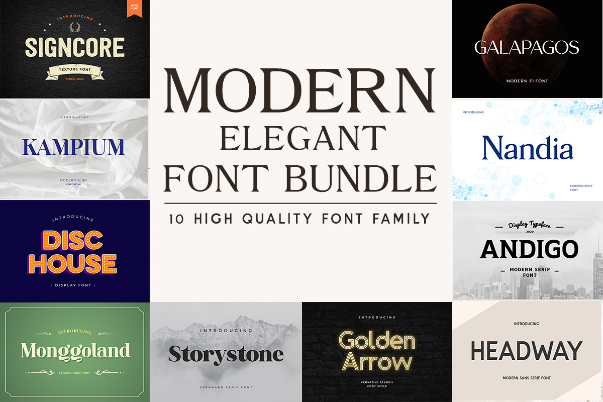 Modern Elegant Font Bundle