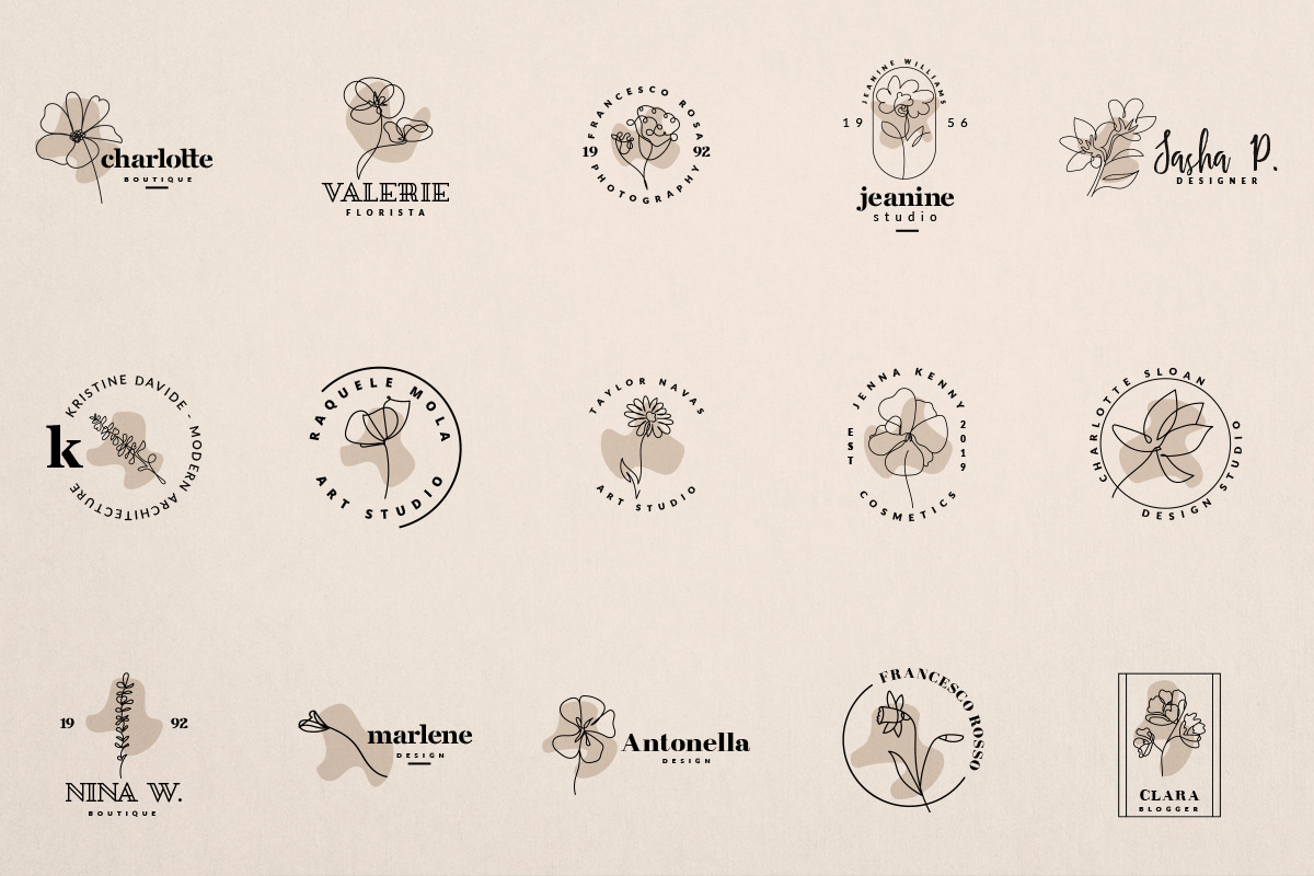 Linea Logo Templates Floral Edition, a Branding & Logo Template by GraphicDash (Photo 3 of 6)