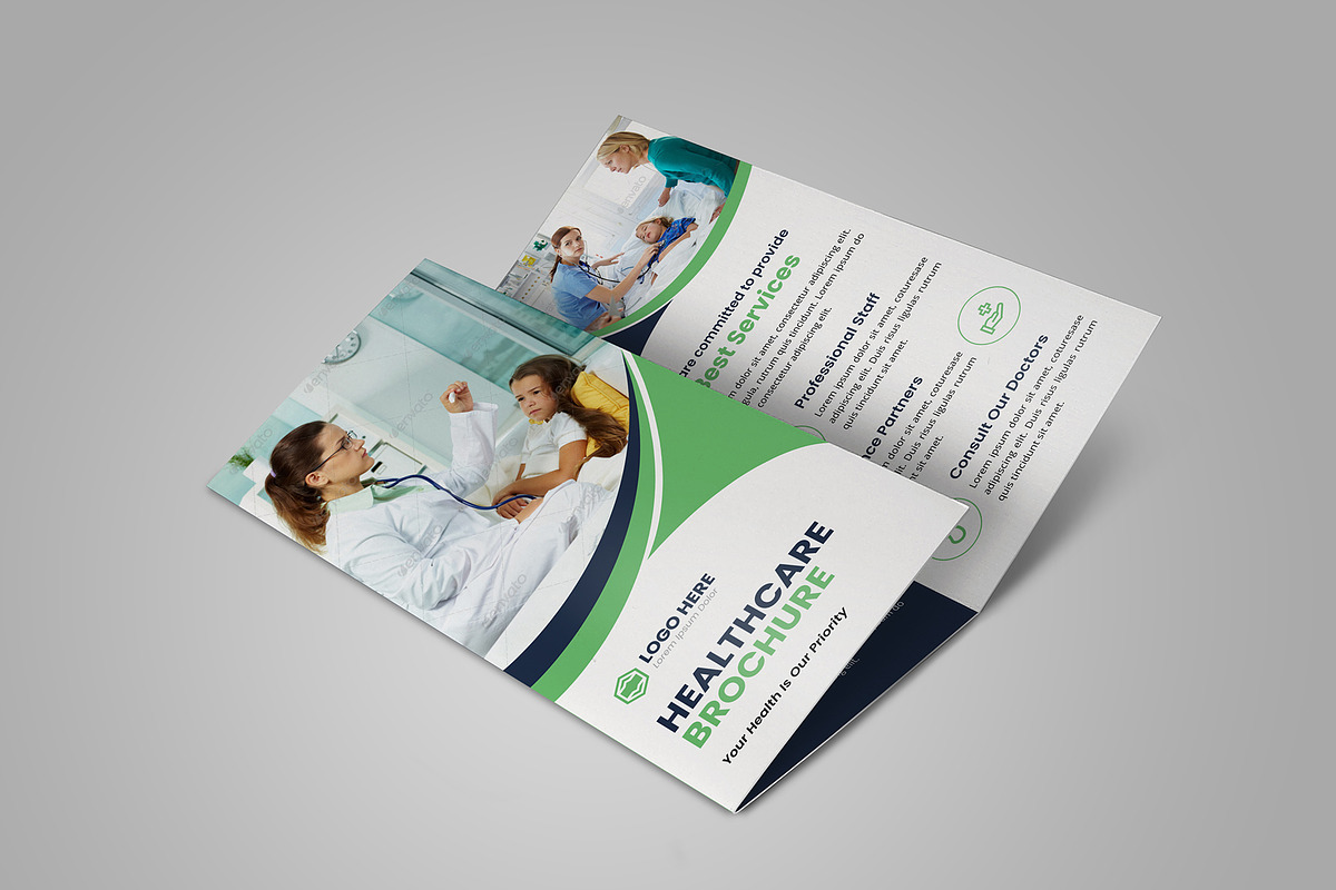 Medical Trifold Brochure Template, a Brochure Template by SamiSimply7 (Photo 1 of 5)