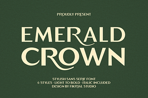 Emerald Crown - Stylish Sans