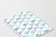 Watercolor fish pattern, a Pattern Graphic by Katerina Tova (Thumbnail 2 of 3)