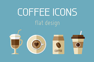 9 Coffee Flat Icons