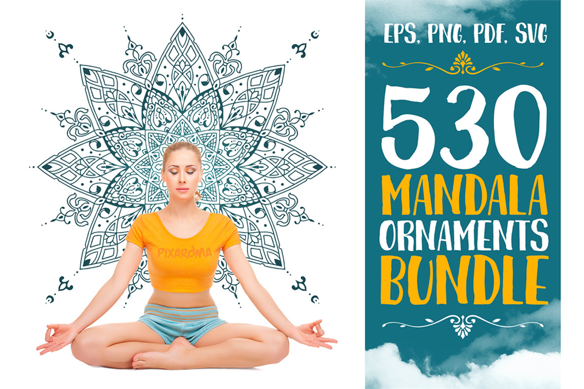 530 Vector Mandala Ornaments, an Animal Illustration by pixaroma (Photo 55 of 55)