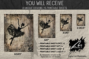 Shabby Chic Gothic Ballerina Figures, a Person Illustration by Digital Art Mahdiseño (Thumbnail 2 of 9)