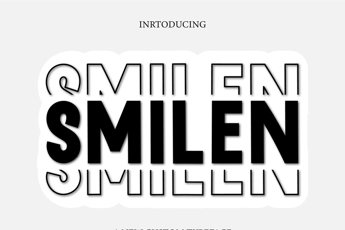 Smilen - Triple stacked, a Sans Serif Font by MaxArt Foundry (Photo 6 of 6)