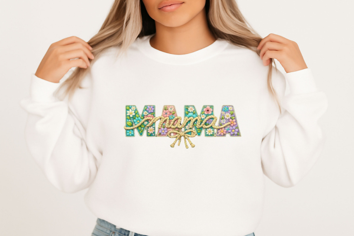 Floral MAMA Yarn Crochet Mothers Day, an Illustration by Designking (Photo 6 of 6)