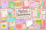 Cute Notes & Planner Illustrations, an Education Illustration by Anna Studio (Thumbnail 1 of 12)