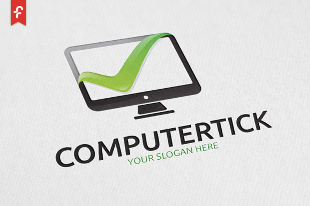 Computer Tick Logo, a Branding & Logo Template by ft.studio