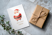 Cute Santa Claus Clipart, a Seasonal Illustration by Housui Patterns (Thumbnail 9 of 13)