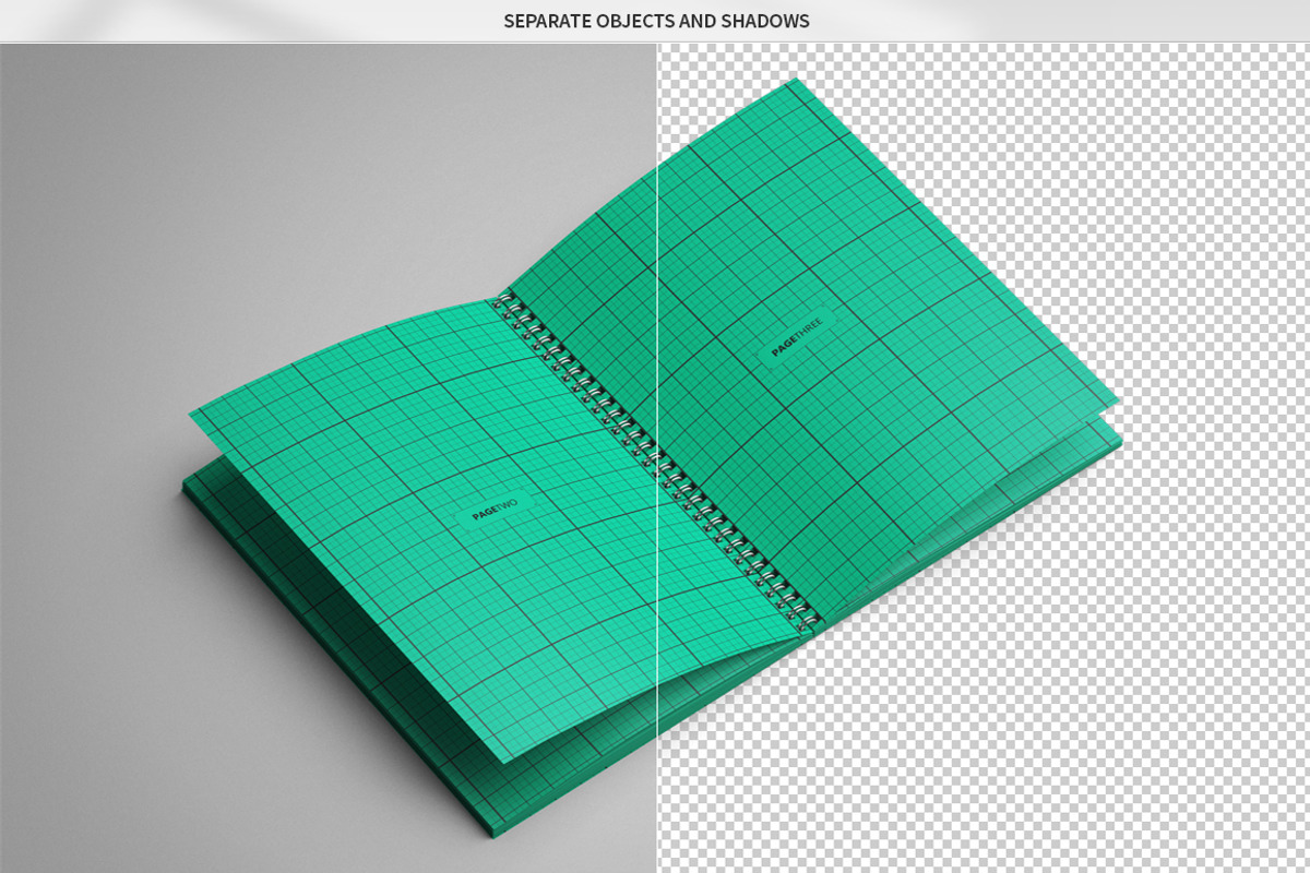 Sketchbook / Notebook Mock-Up, a Print Template by MassDream (Photo 12 of 13)
