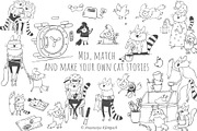 Hand-Drawn Cat Doodle Bundle, an Education Illustration by Anastasiya Klempach (Thumbnail 5 of 10)