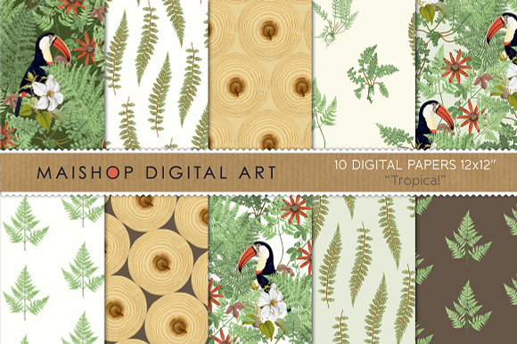 Digital Papers Tropical preview 4