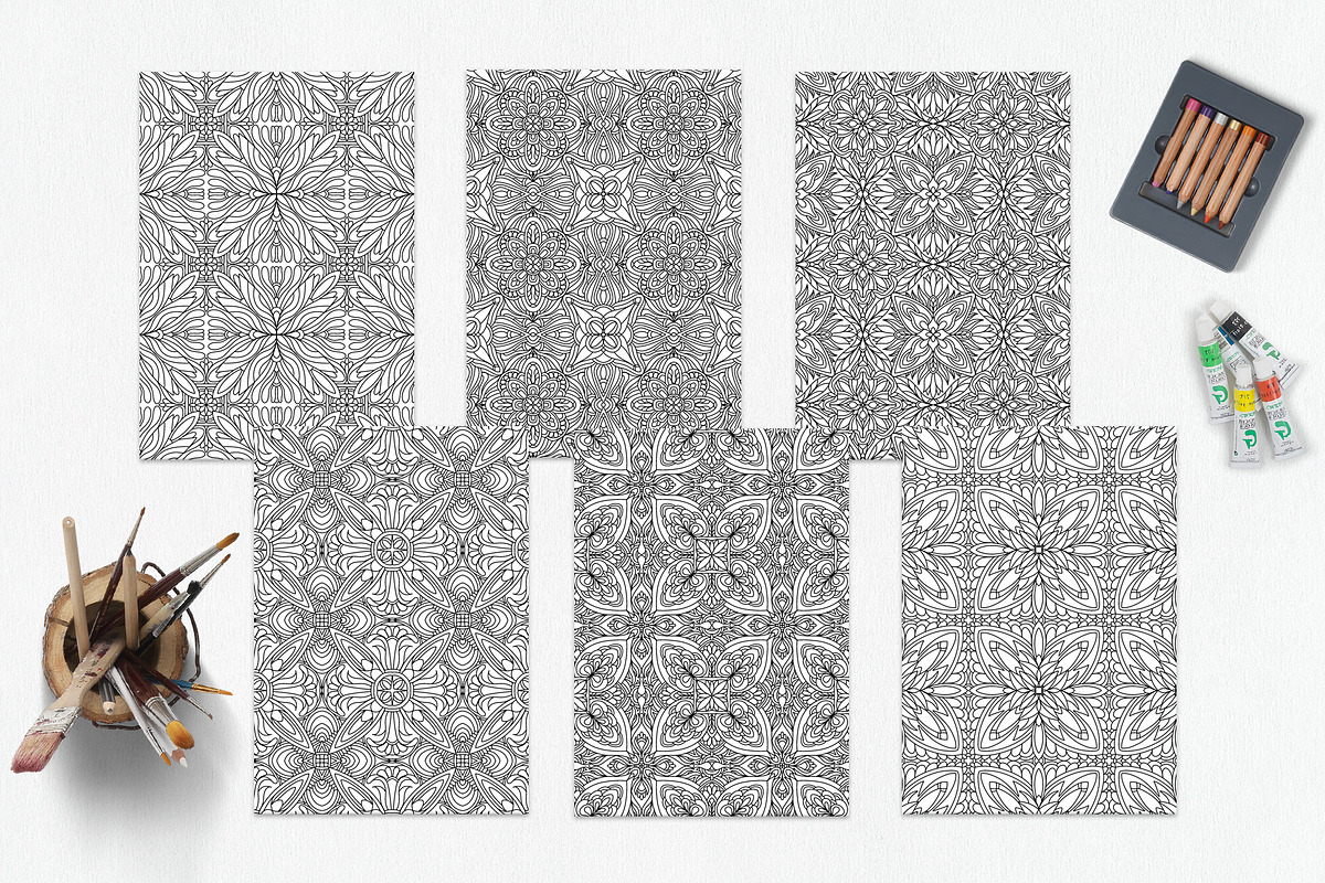 Patterns for coloring PDF,JPG vol-11, a Brochure Template by dnapslvsk (Photo 5 of 6)