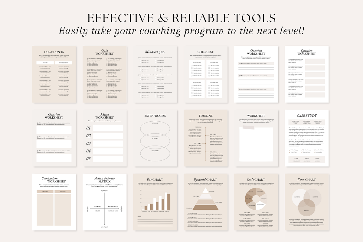 Coaching Worksheet Ebook Templates, a Magazine Template by ShopRShop (Photo 4 of 10)