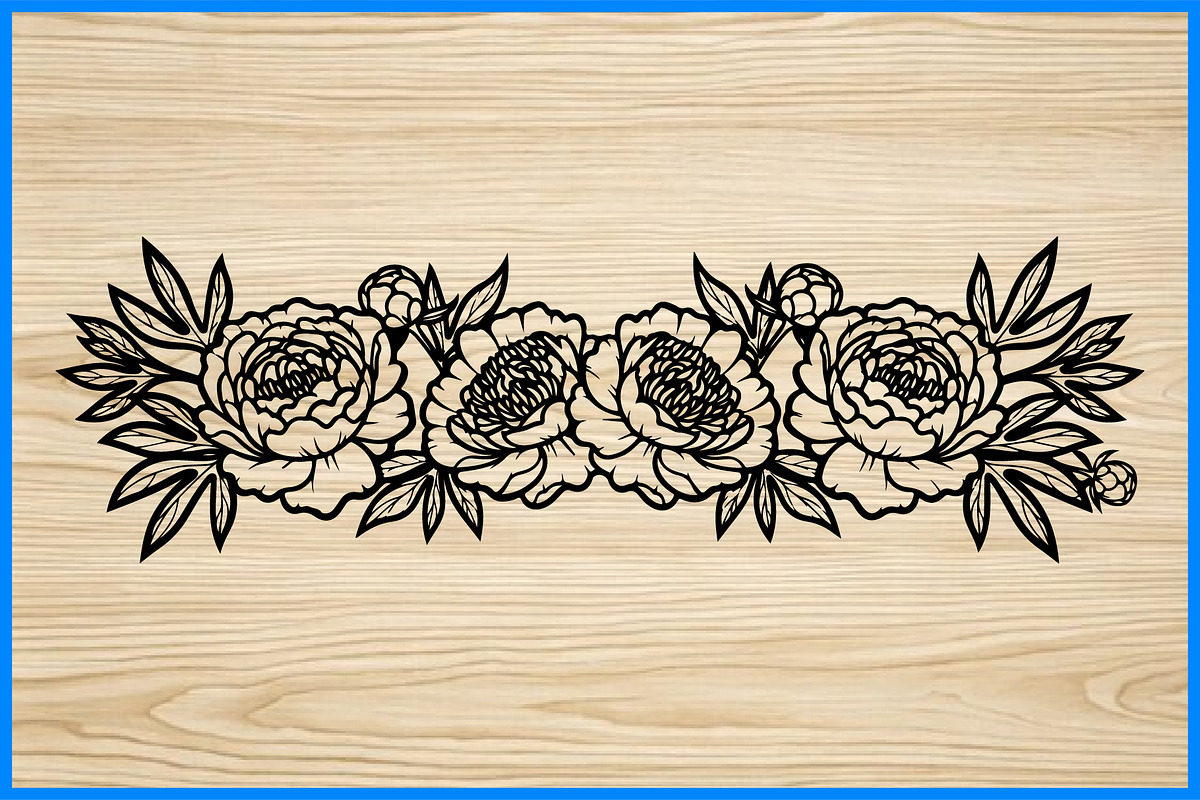 Floral Border Silhouette Bundle, an Object Illustration by Designer_Momina (Photo 4 of 4)