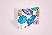 Watercolors agate gemstones clipart, an Illustration by digital_essence (Thumbnail 7 of 7)