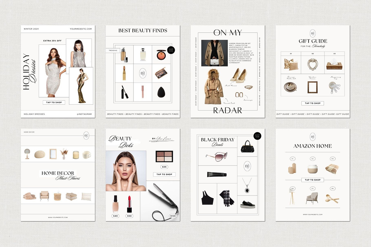 Fashion Blogger LTK Canva Template, a Social Media Template by Deb Creative Studio (Photo 5 of 10)