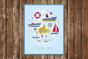Nautical Collection, a Background Graphic by Alina Tsesarskaya (Thumbnail 2 of 4)