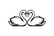 Swan Love Silhouette SVG Bundle, an Illustration by Designs_River (Thumbnail 7 of 31)