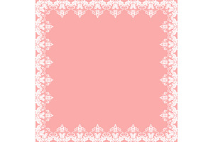 Floral Vector White Frame, a Background Graphic by FineArtStudio